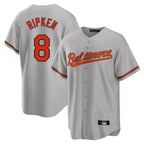 Kooe B.Orioles #8 Cal Ripken Player Gray Home Game Stitched Jerseys