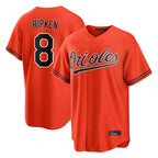 Kooe B.Orioles #8 Cal Ripken Player Orange Home Game Stitched Jerseys