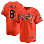 Kooe B.Orioles #8 Cal Ripken Player Orange Limited Home Game Stitched Jerseys