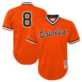 Kooe B.Orioles #8 Cal Ripken Player Orange Mitchell & Ness Cooperstown Collection Mesh T-shirt Game Stitched Jerseys
