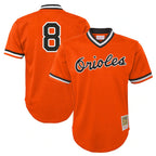 Kooe B.Orioles #8 Cal Ripken Player Orange Mitchell & Ness Cooperstown Collection Mesh T-shirt Game Stitched Jerseys