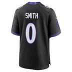Kooe B.Ravens #0 Roquan Smith Black Alternate Game Stitched Jerseys