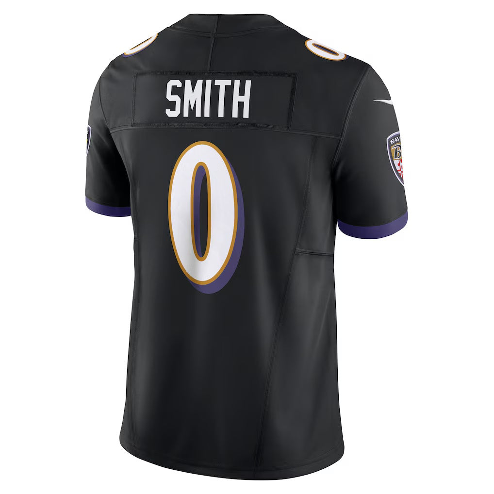 Kooe B.Ravens #0 Roquan Smith Black Alternate Vapor F.U.S.E. Limited Stitched Jerseys