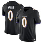 Kooe B.Ravens #0 Roquan Smith Player Black Vapor F.U.S.E. Limited Stitched Jerseys