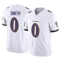 Kooe B.Ravens #0 Roquan Smith Player White Vapor F.U.S.E. Limited Home Game Stitched Jerseys