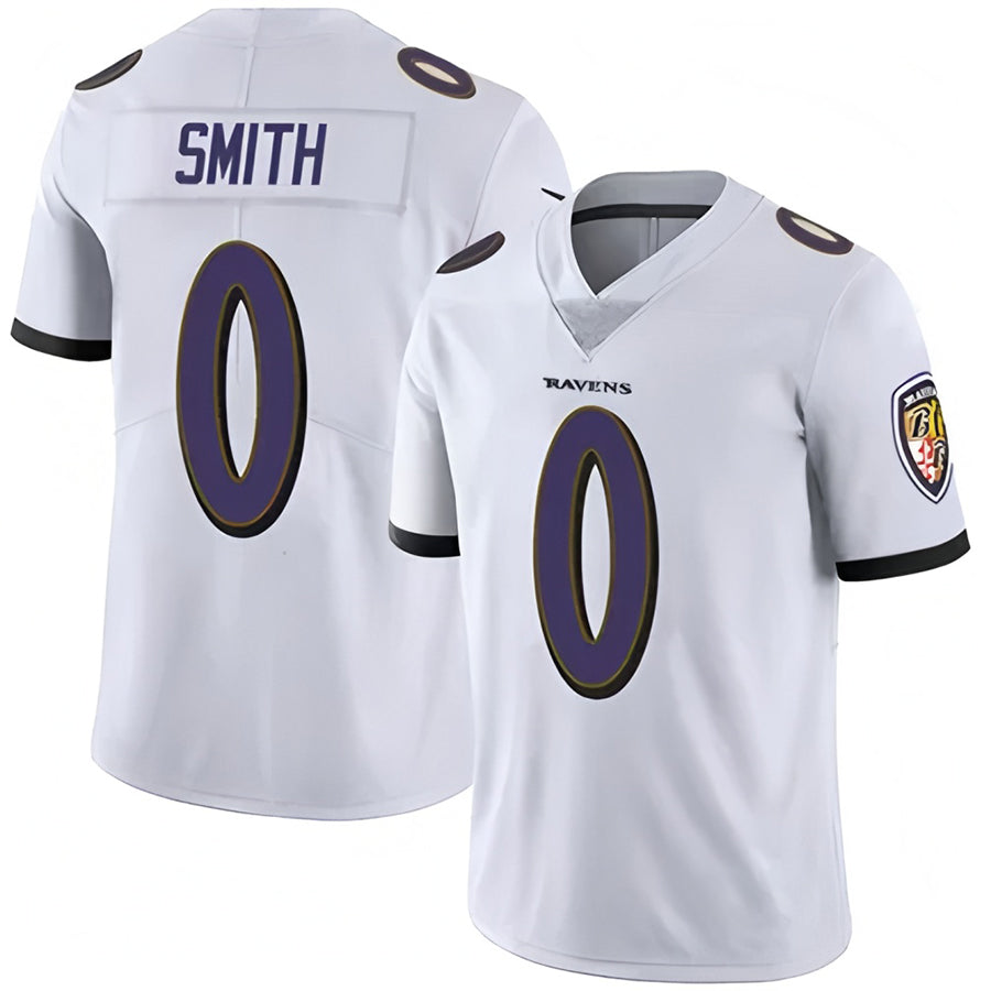 Kooe B.Ravens #0 Roquan Smith Player White Vapor F.U.S.E. Limited Stitched Jerseys