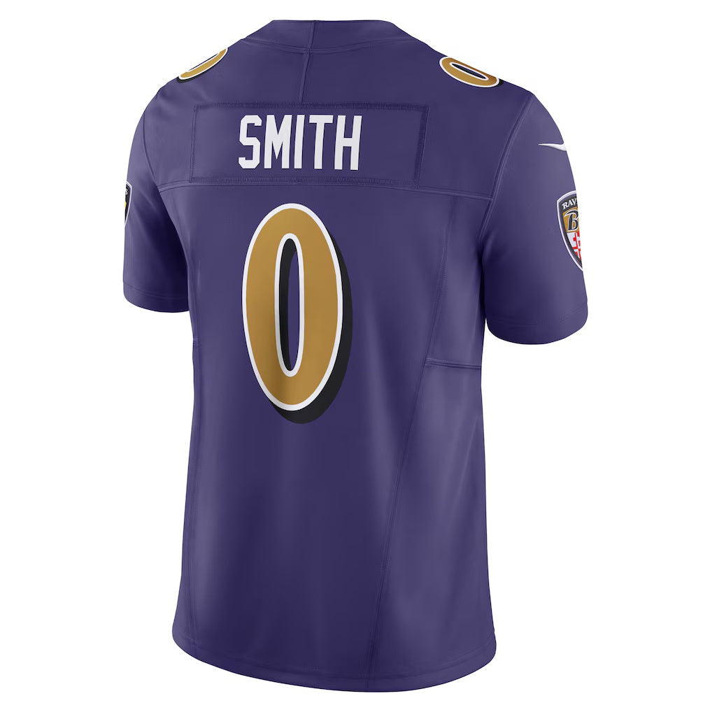 Kooe B.Ravens #0 Roquan Smith Purple Alternate 2 Vapor F.U.S.E. Limited Stitched Jerseys