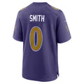 Kooe B.Ravens #0 Roquan Smith Purple Alternate Game Stitched Jerseys