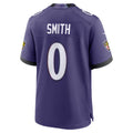Kooe B.Ravens #0 Roquan Smith Purple Team Game Stitched Jerseys