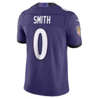 Kooe B.Ravens #0 Roquan Smith Purple Vapor F.U.S.E. Sewn Down Limited Stitched Jerseys