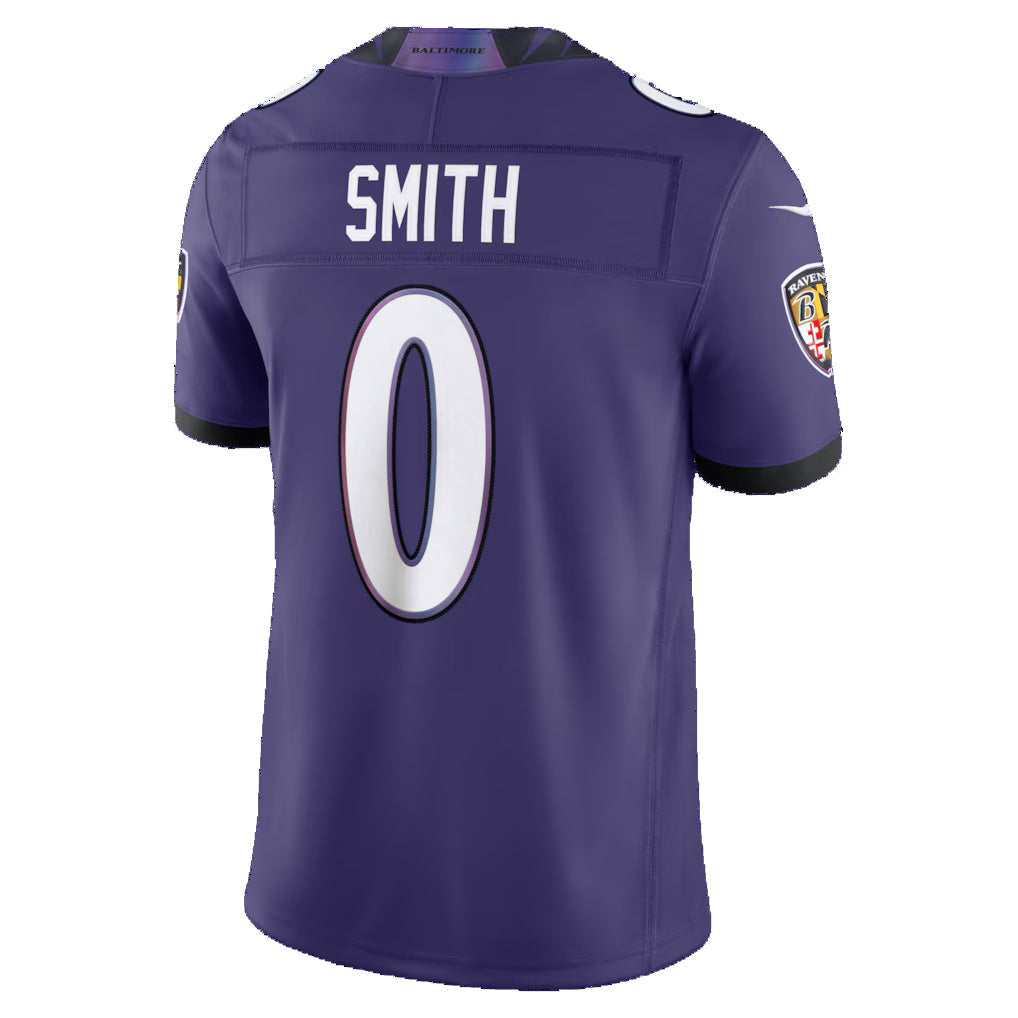 Kooe B.Ravens #0 Roquan Smith Purple Vapor F.U.S.E. Sewn Down Limited Stitched Jerseys