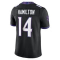 Kooe B.Ravens #14 Kyle Hamilton Player Black Limited Elite Home Game Stitched Jerseys