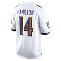 Kooe B.Ravens #14 Kyle Hamilton Player White Alternate Home Game Stitched Jerseys