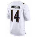 Kooe B.Ravens #14 Kyle Hamilton Player White Fashion Home Game Stitched Jerseys