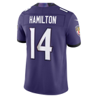 Kooe B.Ravens #14 Kyle Hamilton Purple Team Vapor F.U.S.E. Stitched Limited Jerseys