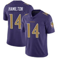 Kooe B.Ravens #14 Kyle Hamilton Player Limited Color Rush Vapor Untouchable Purple StitchedJerseys