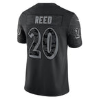 Kooe B.Ravens #20 Ed Reed Player Black RFLCTV Limited Stitched Jerseys