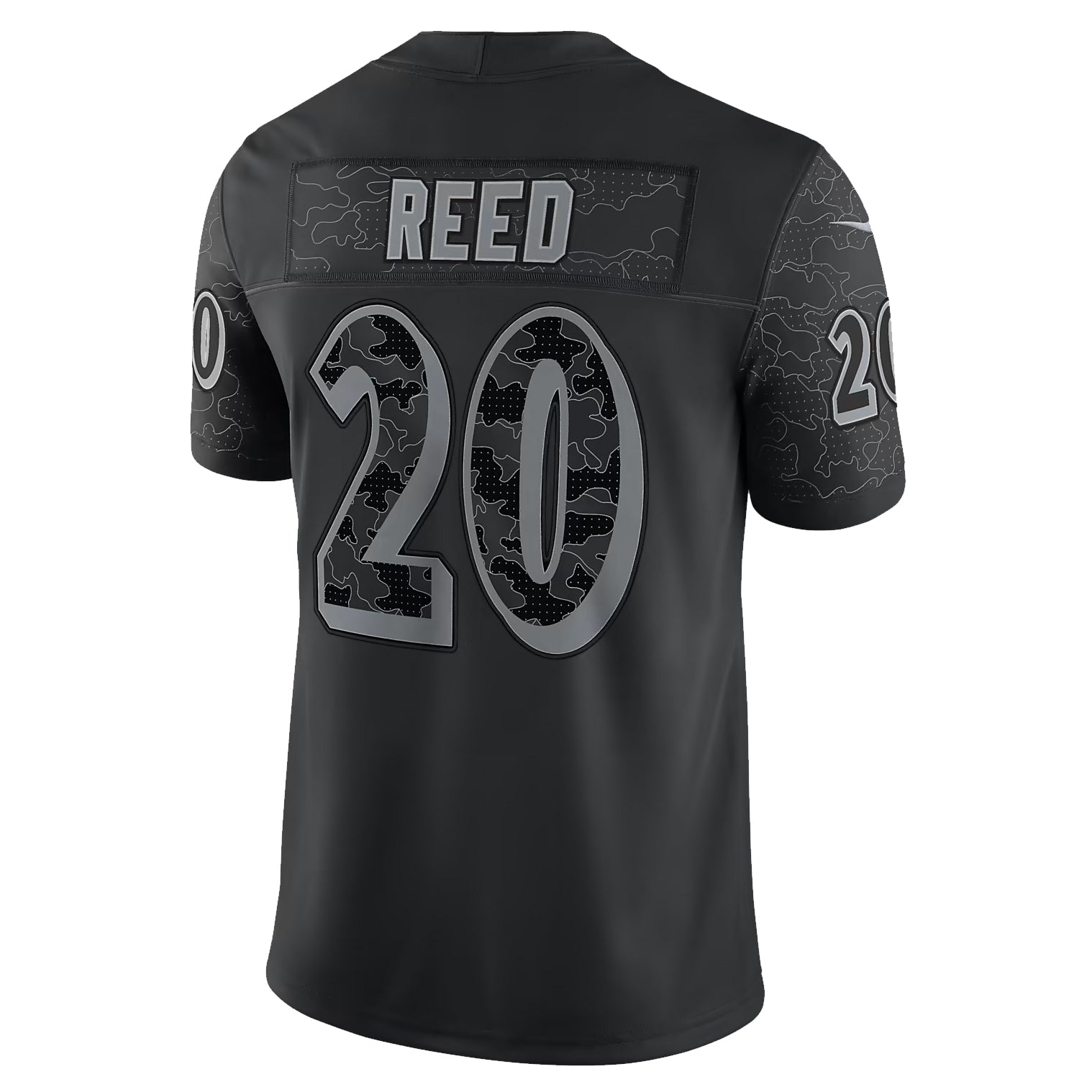 Kooe B.Ravens #20 Ed Reed Player Black RFLCTV Limited Stitched Jerseys