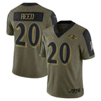 Kooe B.Ravens #20 Ed Reed Player Olive Salute To Service Limited Game Stitched Jerseys