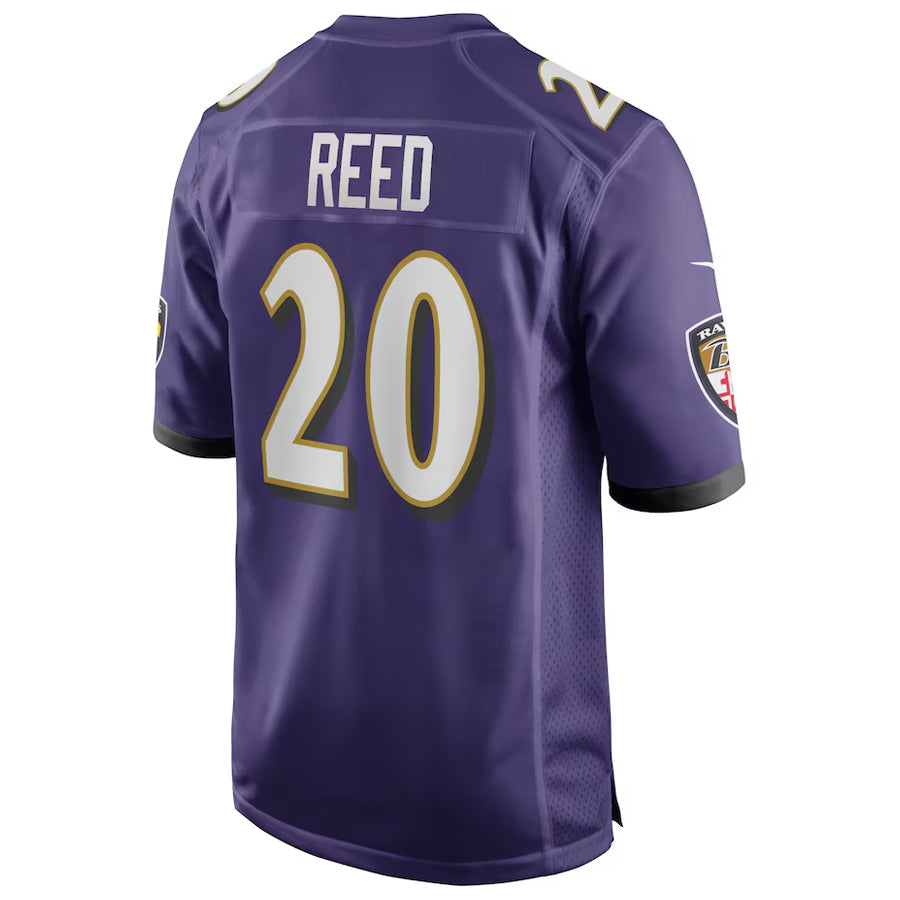 Kooe B.Ravens #20 Ed Reed Player Purple Alternate Home Game Stitched Jerseys