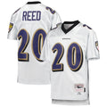 Kooe B.Ravens #20 Ed Reed Player White Mitchell & Ness Platinum Legacy Limtied Football Jerseys