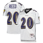 Kooe B.Ravens #20 Ed Reed Player White Mitchell & Ness Platinum Legacy Limtied Football Jerseys
