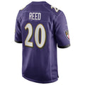 Kooe B.Ravens #20 Ed Reed Player Purple Game Home  Stitched Jerseys