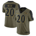 Kooe B.Ravens #20 Ed Reed Player Salute To Service Olive Stitched Jerseys