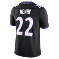 Kooe B.Ravens #22 Derrick Henry Black Alternate Alternate Vapor F.U.S.E. Stitched Limited Jerseys