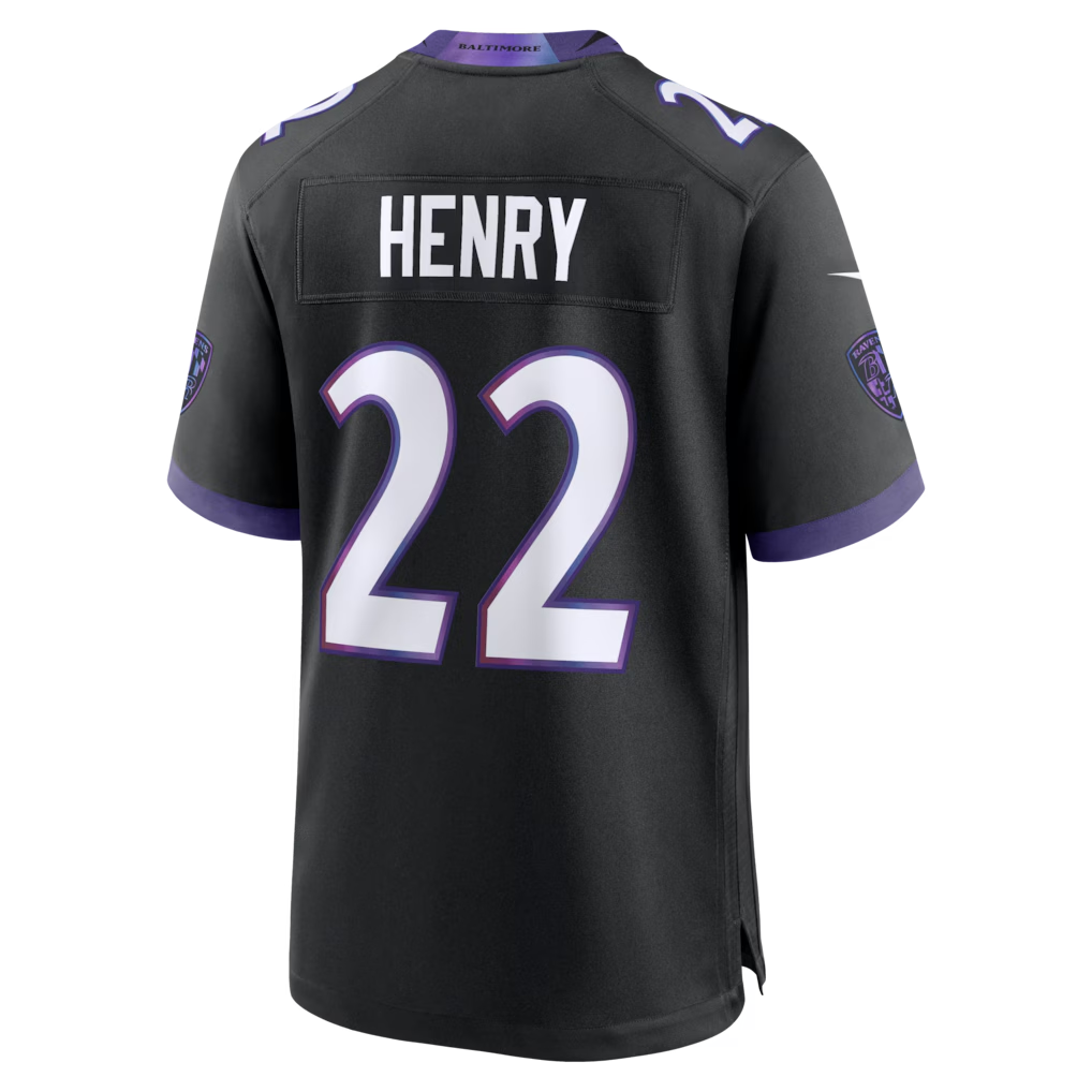 Kooe B.Ravens #22 Derrick Henry Black Alternate Game Stitched Jerseys