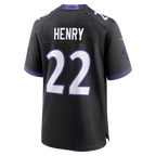 Kooe B.Ravens #22 Derrick Henry Black Alternate Game Stitched Jerseys