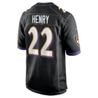 Kooe B.Ravens #22 Derrick Henry Player Black Alternate Home Game Stitched Jerseys