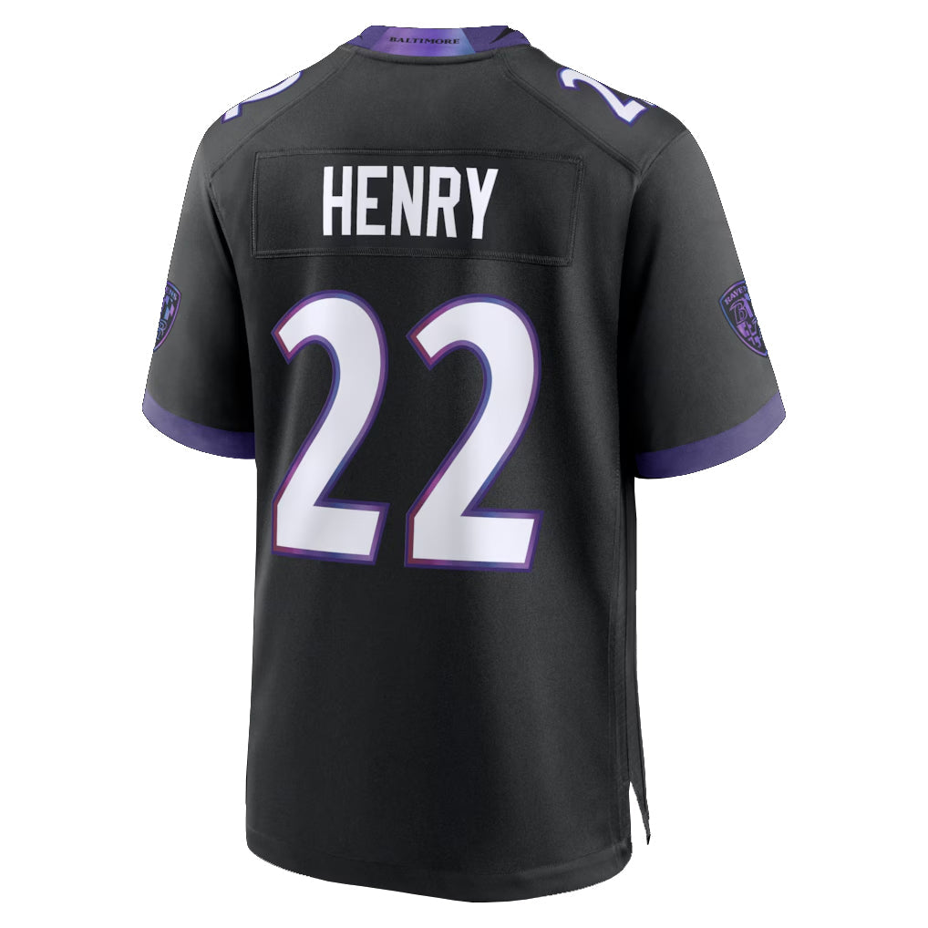 Kooe B.Ravens #22 Derrick Henry Player Black Home Game Stitched Jerseys
