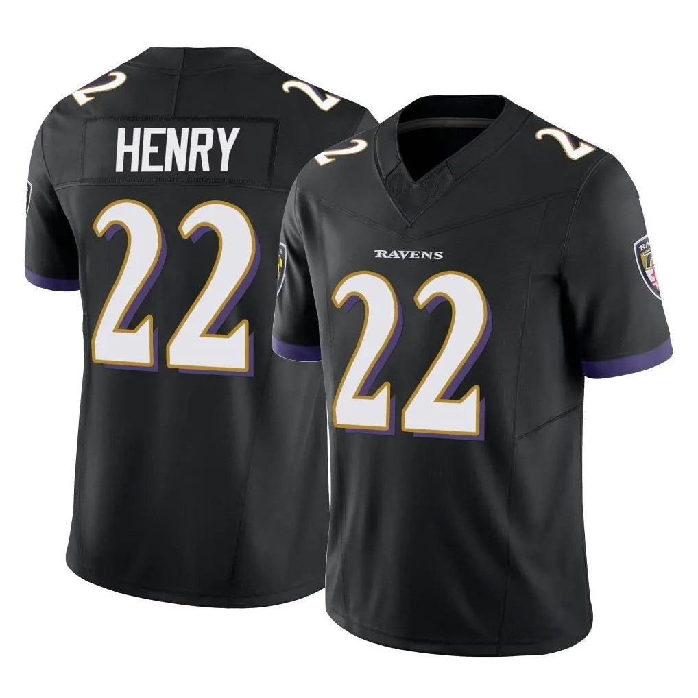 Kooe B.Ravens #22 Derrick Henry Player Black Limited Home Game Stitched Jerseys