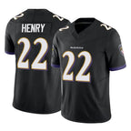 Kooe B.Ravens #22 Derrick Henry Player Black Limited Home Game Stitched Jerseys