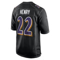 Kooe B.Ravens #22 Derrick Henry Player Carbon Black Fashion Home Game Stitched Jerseys