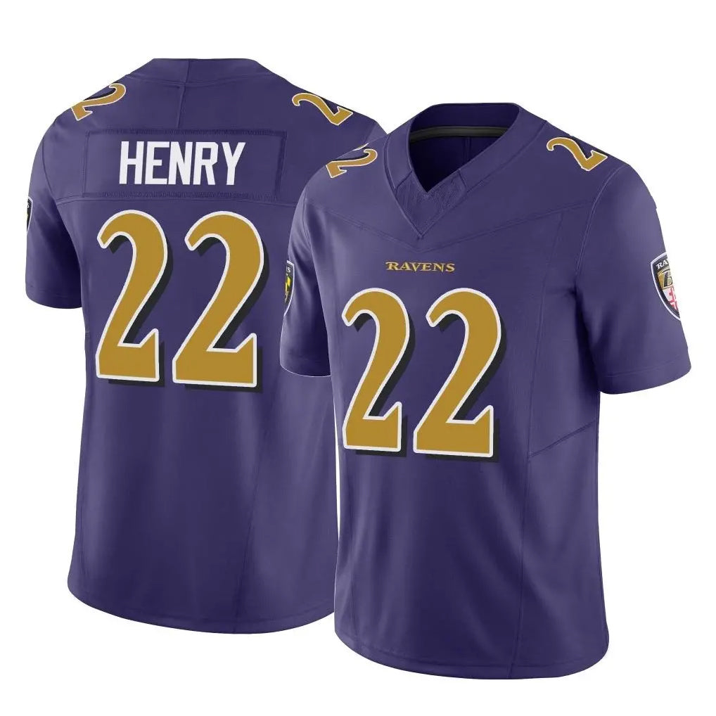 Kooe B.Ravens #22 Derrick Henry Player Purple Limited Home Game Stitched Jerseys