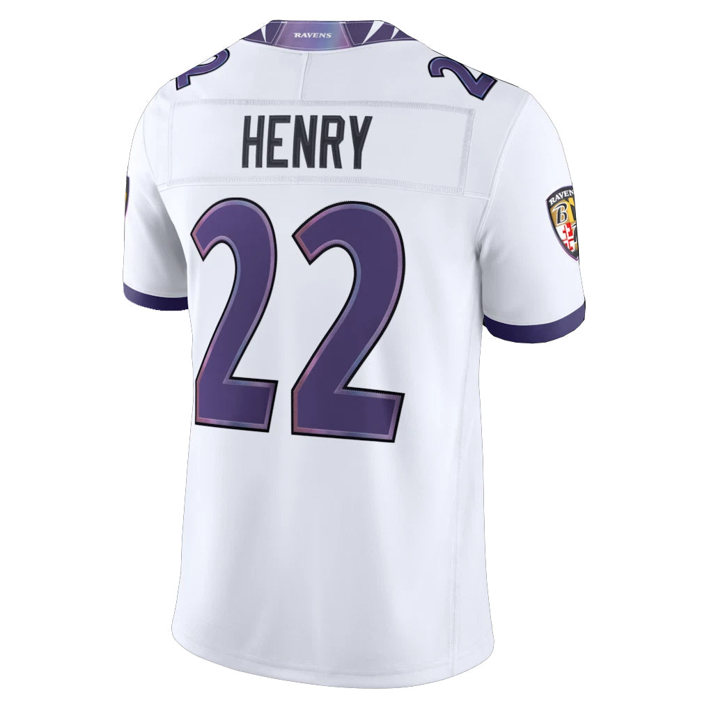 Kooe B.Ravens #22 Derrick Henry Player White Limited Elite Home Game Stitched Jerseys