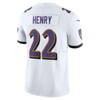 Kooe B.Ravens #22 Derrick Henry Player White Vapor F.U.S.E. Limited Game Home Stitched Jerseys