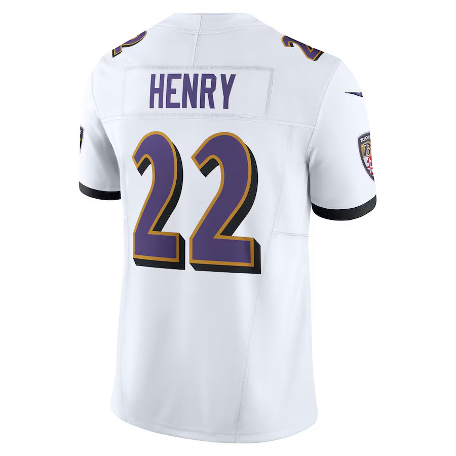 Kooe B.Ravens #22 Derrick Henry Player White Vapor F.U.S.E. Limited Game Home Stitched Jerseys
