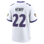 Kooe B.Ravens #22 Derrick Henry White Game Stitched Jerseys