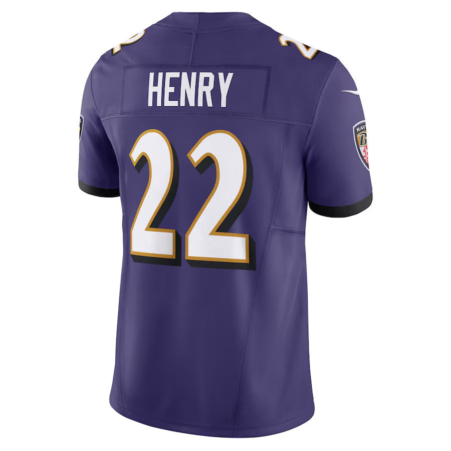 Kooe B.Ravens #22 Derrick Henry Player Vapor F.U.S.E. Limited Purple Stitched Jerseys