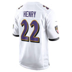 Kooe B.Ravens #22 Derrick Henry Player White Home Game Stitched Jerseys