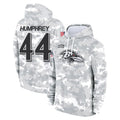 Kooe B.Ravens #44 Marlon Humphrey Player Arctic Camo Salute To Service Hoodie Stitched Jerseys