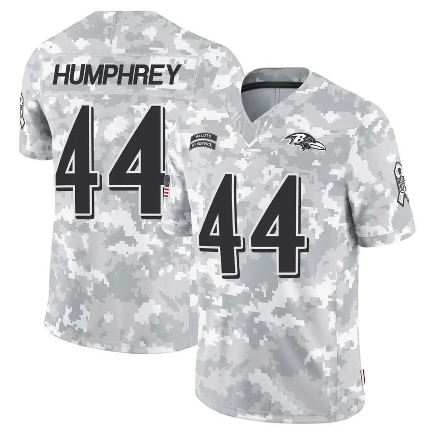 Kooe B.Ravens #44 Marlon Humphrey Player Arctic Camo Salute to Service Limited Stitched Jerseys