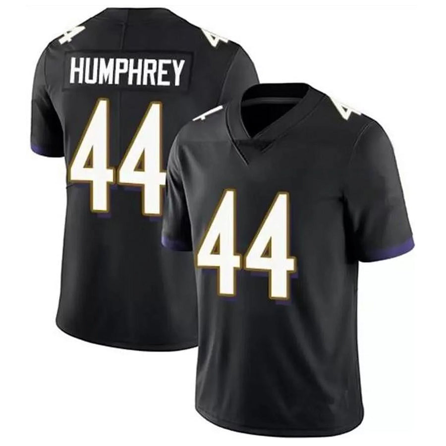 Kooe B.Ravens #44 Marlon Humphrey Player Black Limited Home Game Stitched Jerseys