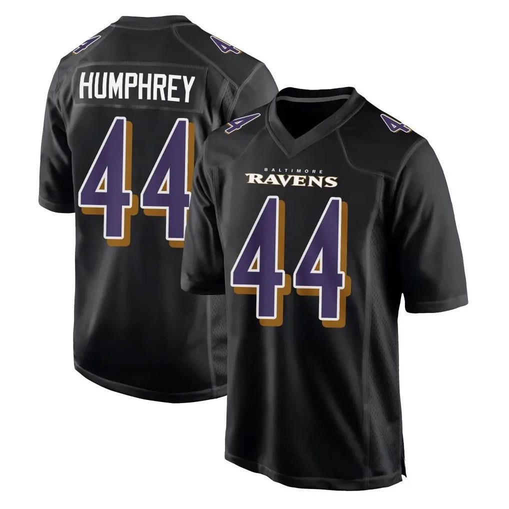 Kooe B.Ravens #44 Marlon Humphrey Player Carbon Black Fashion Home Game Stitched Jerseys