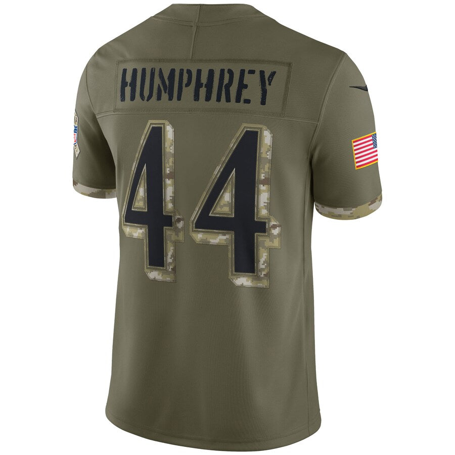 Kooe B.Ravens #44 Marlon Humphrey Player Olive Salute To Service Limited Stitched Jerseys