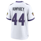 Kooe B.Ravens #44 Marlon Humphrey Player White Home Game Stitched Jerseys