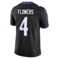 Kooe B.Ravens #4 Zay Flowers Black Alternate Alternate Vapor F.U.S.E. Stitched Limited Jerseys